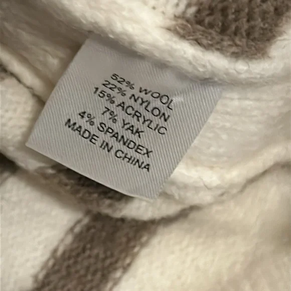 Cream and Tan Stripe Bonnie Sweater